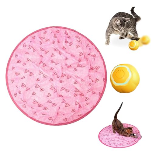 SJWJWOO Hide and Seek Katzenspielzeugball, schnell rollend in Tasche, Katzenspielzeugbälle, wiederaufladbares Katzenjagdspielzeug für Indoor-Katzen, A von SJWJWOO