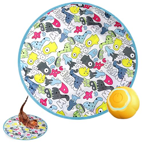 SJWJWOO Power Ball 2.0 Katzenspielzeug, Ball, schnell rollend in Tasche, Katzenball, Spielzeug, wiederaufladbar, Katzenjagdspielzeug für Indoor-Katzen, D von SJWJWOO