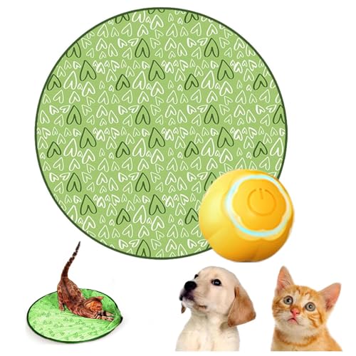 SJWJWOO Powerball 2.0 Katzenspielzeug, Ball, schnelles Rollen in Tasche, Katzenjagdspielzeug, wiederaufladbares Katzenjagdspielzeug für Indoor-Katzen, B von SJWJWOO