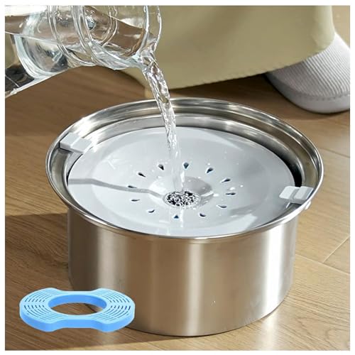 Trinknapf Hund Anti Schlabber 3L mit Karbonfilter,Anti-Schwapp Auslaufsicher, Hundewassernapf für Haustiere Hunde Katzen Geeignet für Haus, Auto von SJWJWOO