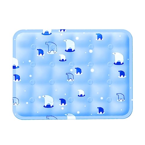 SKICEE Kühlmatte für Hunde, Haustier Eismatte Selbstkühlende Matte mit Ungiftiges Gel für Hund Katzen & Menschen, Kühl Hundedecke Kaltgelpad für Drinnen und draußen (50X40CM,C) von SKICEE