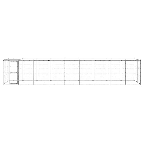 SKM Outdoor-Haustierbedarf mit Überdachung Verzinkter Stahl 21,78 m², Weight: 90.85 kg, 3082306 von SKM