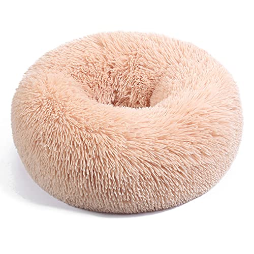 Beruhigendes Hundebett Katzenbett Donut Plüsch Donut Haustierbett Kleine Hunde Bett für Hunde Katzen Kätzchen und Welpen Maschinenwaschbar von SKRORS