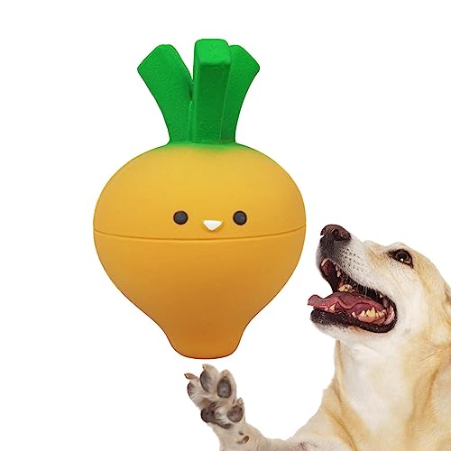 SKUDA Quietschspielzeug für kleine Hunde | Gemüsekauspielzeug für Welpen | Interaktives Haustierspielzeug aus Latex für aggressives Zahnen, Kauen, Hunde, Kätzchen, Katzen von SKUDA