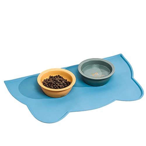 Tablett für Tiernahrung - Rutschfeste Pet Bowl Mats Tischset Wasserdicht,Rutschfestes Platzdeckchen für Haustiere, um zu verhindern, dass Lebensmittel verschüttet werden und Wasser auf den Boden Skuda von SKUDA
