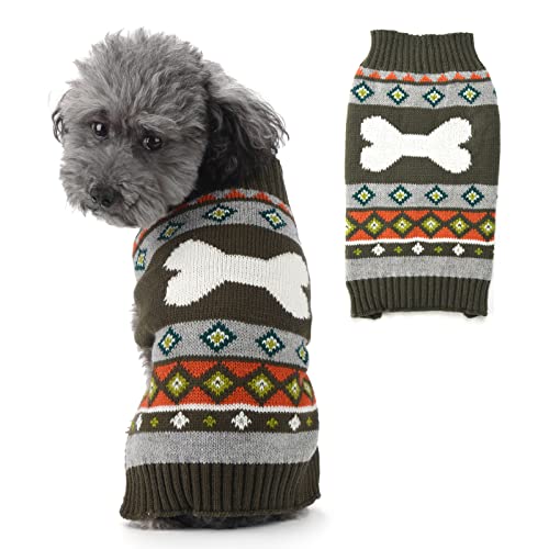 SKXEO Weihnachten Hund Pullover Kostüm, Neujahr Haustier Kostüm warm Winter Pullover gestrickt Weihnachten Haustier Kleidung für Welpen Katze Hunde von SKXEO