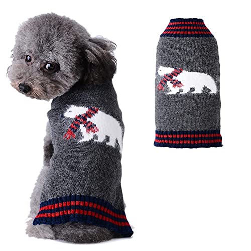 SKXEO Weihnachten Hund Pullover Kostüm, Neujahr Haustier Kostüm warm Winter Pullover gestrickt Weihnachten Haustier Kleidung für Welpen Katze Hunde von SKXEO