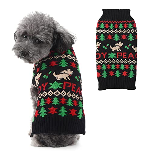 SKXEO Weihnachtspullover für Hunde, gestrickt, für kleine und mittelgroße Hunde, Kaninchen, Hunde von SKXEO