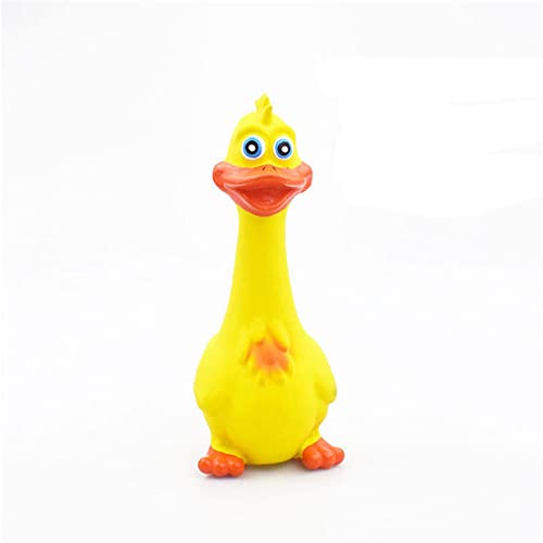 Pets Dog Toys Screaming Chicken Squeeze Sound Toy Dog Squeaker Kauspielzeug für mittelgroße und kleine Hunde (Gelb) von SLAGMALE