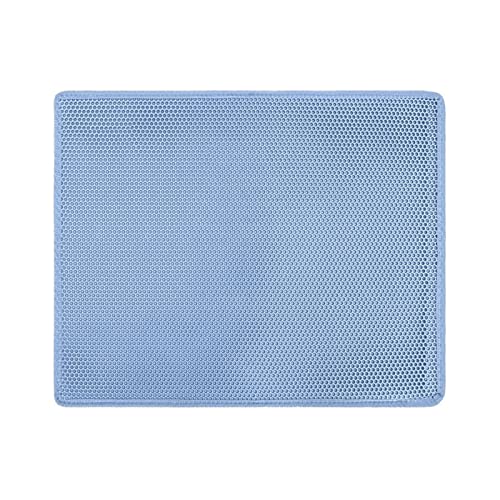 SLAHAJ Haustiermatte Hundetoilette Katzentoilette, Doppellagiges Leder, rutschfest, faltbar, Sand, Katzentoilette, Leder, wasserdicht, Reinigungsunterlage(Blue,50X40cm) von SLAHAJ