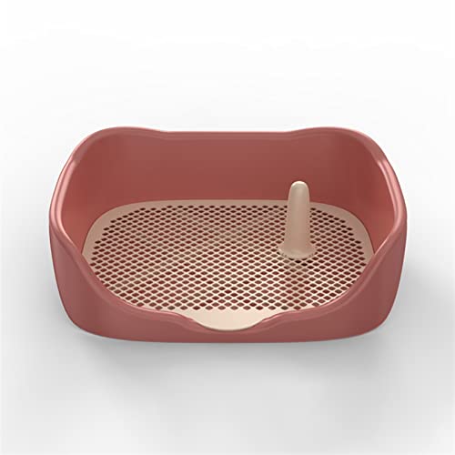 SLAHAJ Haustiermatte Hundetoilette Tragbare Hundetoilette, doppelschichtiges Welpen-Tablett, Toilette für Hunde, Haustiere, WC, Toilettenreinigung, Töpfchen(Red,L) von SLAHAJ