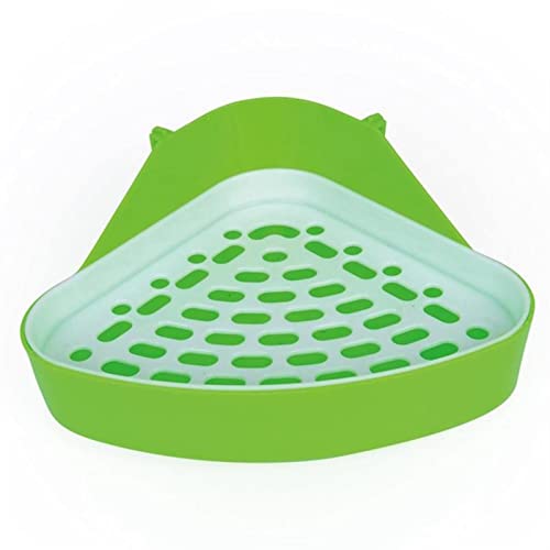 SLAHAJ Haustiermatte Hundetoilette Welpen Kunststoff Töpfchen Training Haustier Toilette Pee Wurf Tier Schwein Ecke Kaninchen Für Hamster Kleines Tablett(Green) von SLAHAJ