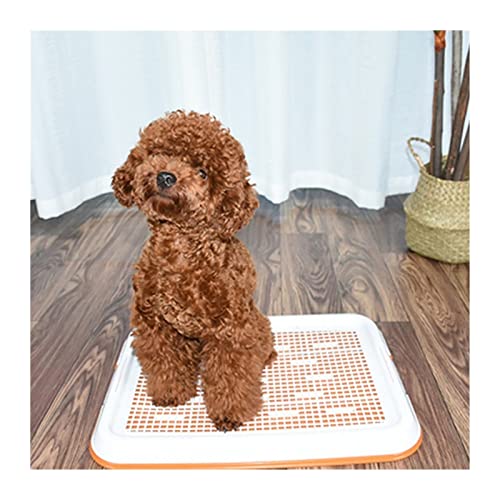 SLAHAJ Haustiermatte Hundetoilette Welpen-Töpfchen-Urinal-Pad-Hunde-Zubehör-Haustierhundkatze-Training-Toiletten-Tablett-Pad Indoor-Gitter-Haustierbedarf 47 * 35 * 3,5 cm von SLAHAJ