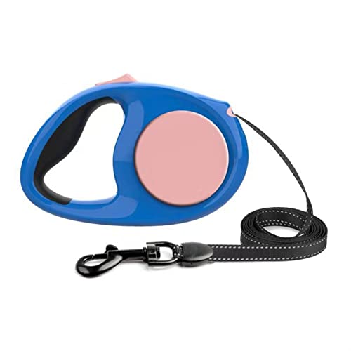 SLAHAJ Hundeleine Hundeleine zum Trainieren Einziehbare Hundeleinen 3m/5m Für kleine mittelgroße Hunde(Blue 50kg,3M) von SLAHAJ