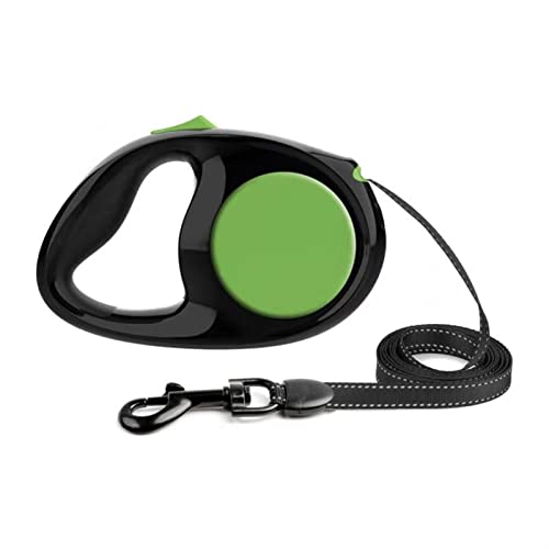 SLAHAJ Hundeleine Hundeleine zum Trainieren Einziehbare Hundeleinen 3m/5m Für kleine mittelgroße Hunde(Green 50kg,5M) von SLAHAJ