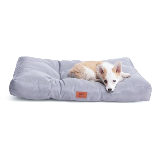 SLPRO Hundebett für kleine Hunde - orthopädisches Hundekissen - 100% Oxford Gewebe & Wasserabweisend - Hundesofa perfekt für Hunde wie Französische Bulldogge und Beagle bis 20kg 75 x 50 x 10cm grau von SLPRO