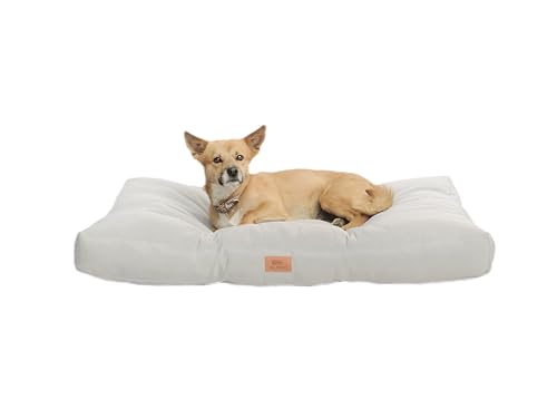 SLPRO Hundebett für mittelgroße Hunde - orthopädisches Hundekissen - 100% Oxford Gewebe & Wasserabweisend - Hundesofa perfekt für Hunde wie Border Collie & Dalmatiner bis 36kg 91 x 68 x 10cm grau von SLPRO