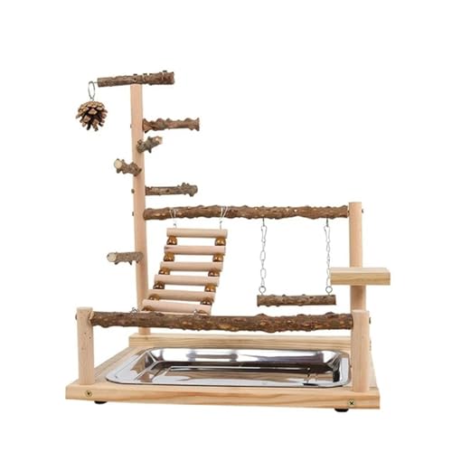 Hotsale Vogelschaukel Spielzeug Holz Papagei Sitzstange Ständer Spielplatz mit Kauperlen Käfig Spielplatz Vogel Schaukel Spielzeug Holz Papagei Sitzstange von SLTEC