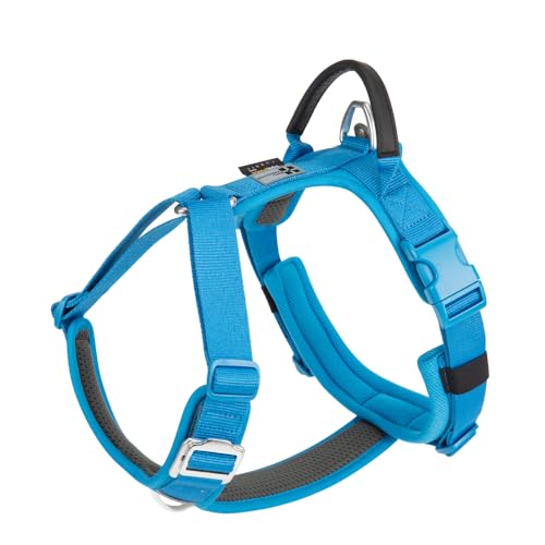 SMALL COMBINATION Hundegeschirr, ausbruchsicher, verstellbare Weste mit strapazierfähigem Griff, Hundegeschirr für Outdoor-Training Spazierengehen, Grün, M (Blau, XS) von SMALL COMBINATION