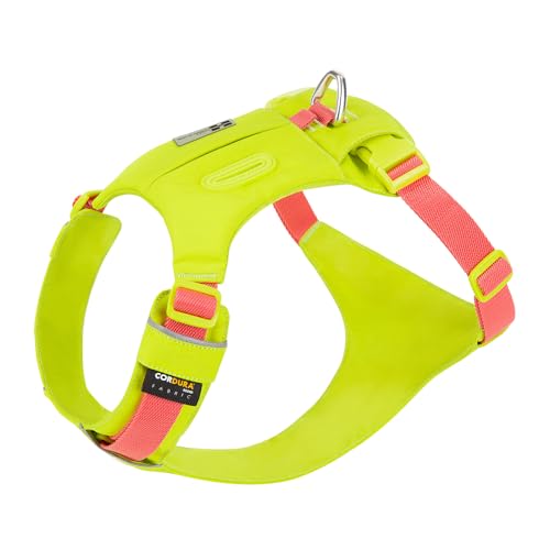 SMALL COMBINATION Hundegeschirr Dog Pocket Harness Verstellbar, Türkis (Lemon Yellow, L) von SMALL COMBINATION