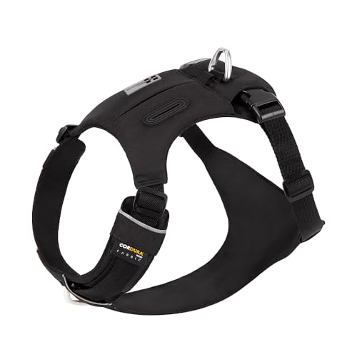 SMALL COMBINATION Hundegeschirr Dog Pocket Harness Verstellbar, Türkis (Schwarz, S) von SMALL COMBINATION