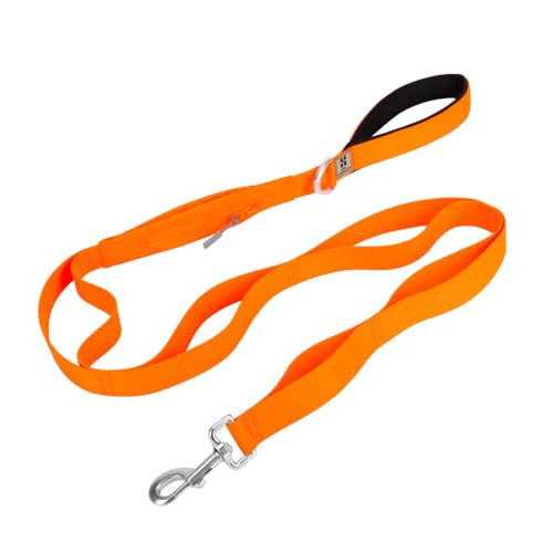 SMALL COMBINATION Hundeleine, 1,2 m lang, mit Metallclip (Orange, L) von SMALL COMBINATION