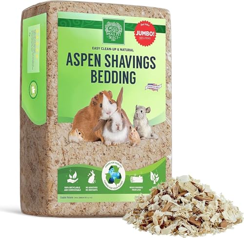 Small Pet Select Premium Natural Aspen Bettwäsche, Tierbettwäsche für kleine Haustiere im Innen- und Außenbereich, Jumbo Größe 113 L Pack von SMALL PET SELECT