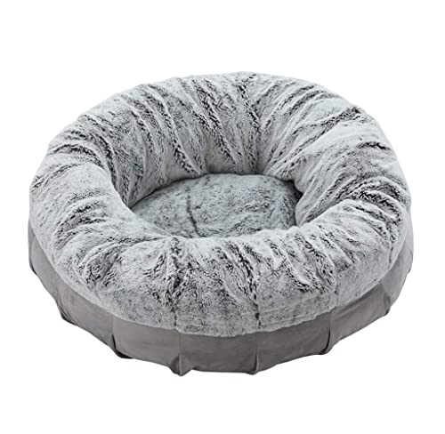 SMBAOFUL Beruhigendes Hundebett, Katzenbett für Hunde, superweicher Plüsch, beruhigende Katzenbettmatte, weiche Plüschoberfläche, Haustiernest, pelziges Kissenbett von SMBAOFUL