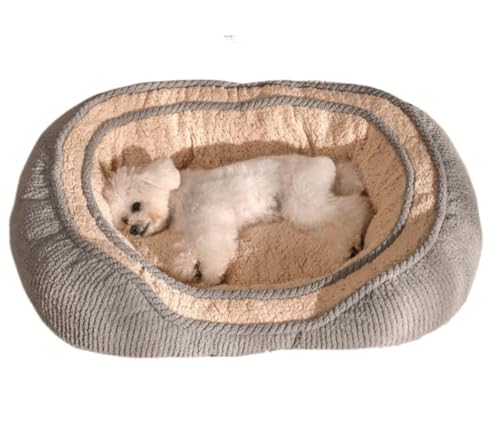 SMBAOFUL Haustiernest, Hundebett, Katzenbett, Haustierbett, Katzenbetten für Hauskatzen, beruhigende Haustierbetten mit Plüsch und Rutschfester Unterseite (A 63 x 45 cm) von SMBAOFUL