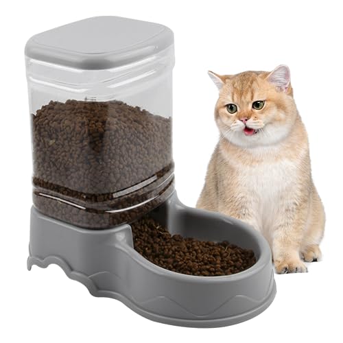 Cat Food -Spender automatischer Katzenfuttermittel 3.5L Leckfeste Katzenfuttermittel Dispenser Abnehmbarer automatischer Haustierfuttermittel leicht zu reinigen für kleine mittelgroße Haustiere Vor von SMELEYOU