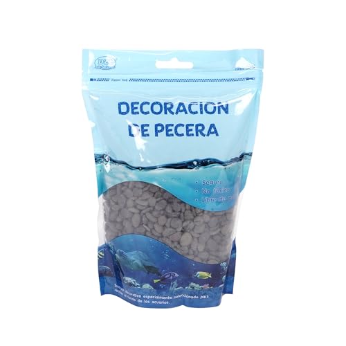 SMELL & SMILE Aquarienkies, Naturstein, dekorativ für Süß- und Meerwasseraquarien, natürliches Substrat für Hintergrunddekoration, 1 kg (schwarz, 4-6 mm) von SMELL & SMILE