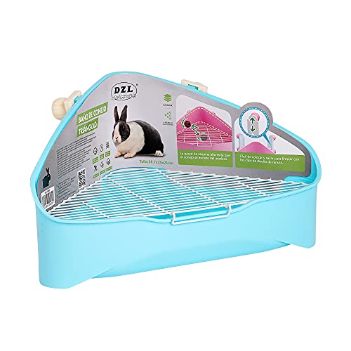 SMELL & SMILE SOY0089 Kaninchen-Toilette, Kunststoff, für Haustiere, einfache Reinigung von Ecken, Kaninchen, zufällige Farbe von SMELL & SMILE