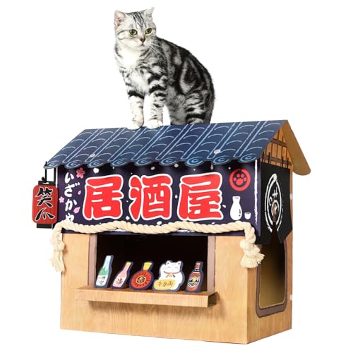 SMILE PAWS Kratzbaum für Hauskatzen, aus Karton, Izakaya von SMILE PAWS