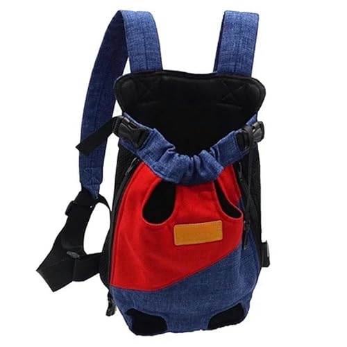 Haustiertasche Haustierrucksack Katze Denim Rucksack Hunderucksack Baumwolle Canvas Rucksack Katzenrucksack S2-L 4-5 kg von SMMZRF