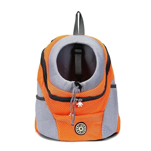 Haustiertasche für Haustiere, Hunde, Katzentasche, Reisen, atmungsaktiv, für den Außenbereich, Größe M, Orange von SMMZRF