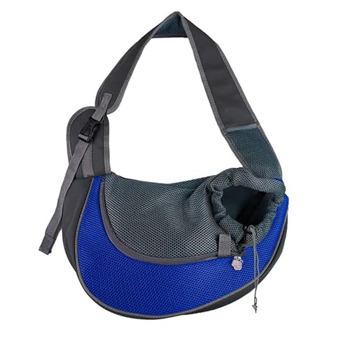 Haustiertasche für Haustiere, Katzen, Hunde, Rucksack, Reisehandtasche, Schultertasche, Netzschlinge, Crossbody-Tasche, Dunkelblau, Größe S von SMMZRF