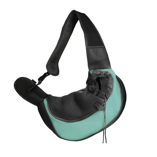 Haustiertasche für Haustiere, Katzen, Hunde, Rucksack, Reisehandtasche, Schultertasche, Netzschlinge, Crossbody-Tasche, Seeblau, Größe S von SMMZRF