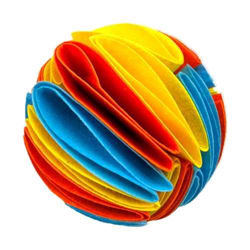 SMTCM Schnüffelball für Hunde 15cm Hundeschnüffelball Schnüffelspielzeug interaktives Hundespielzeug Schnüffelteppich faltbar Auslaufen Spielzeugball Puzzle Training Spielzeug für Katzen Haustier von SMTCM