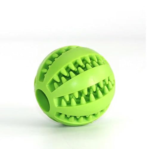 SMYTJSYC Pet Dog Toys Dog Chew Toys Tooth Cleaning Treat Ball Extra Tough Interactive Elasticity Ball For Pet - Green von SMYTJSYC