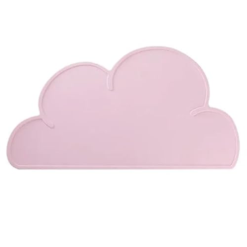 Wasserdichte Haustiermatte aus Silikon für Hunde und Katzen, Haustiernapf, Trinkmatte, Platzdeckchen, rosa Wolken von SMYTJSYC