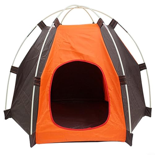 SMZhomeone Haustierzelt Wasserdicht Indoor Outdoor Hund Katze Welpen Kätzchen Zelt Tierbett Box Hundehütte 70 * 55 * 50cm von SMZhomeone