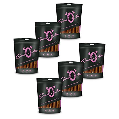 SnackOMio Knusprige Kaustange an Hühnerbrustfilet Premium Kausnack für Hunde, 6x200 g, 1er Pack (1 x 1.2 kilograms) von SNACKOMIO