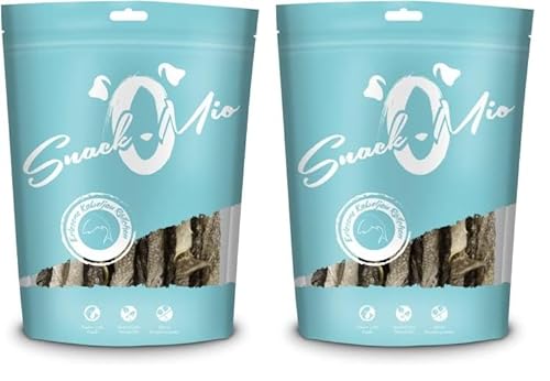 SnackOMio – Premium Hundesnack – erlesene Kabeljau Röllchen, getreidefrei, 2er Pack (1 x 70g) von SNACKOMIO