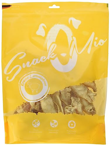 SnackOMio – Premium Hundesnack – krosse Lammohren, getreidefrei, 1er Pack (1 x 640g) von SNACKOMIO