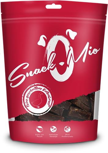 SnackOMio - Premium Kausnack für Hunde - Feine geschnittene Entenbrust, 70g, (1 x 0,07kg) von SNACKOMIO