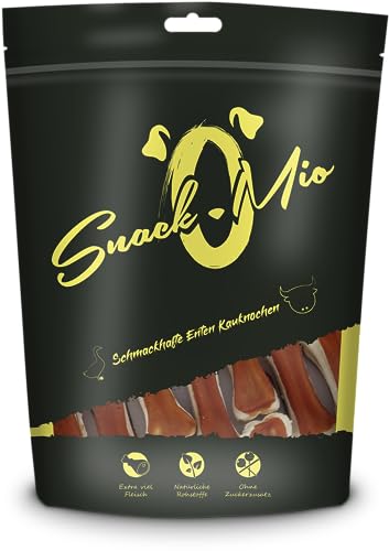 SnackOMio - Premium Kausnack für Hunde - Schmackhafte Enten Kauknochen, 120g, 1er Pack (1 x 0,12kg) von SNACKOMIO