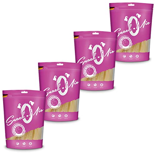 SnackOMio knusprige Kaninchenohren natur 4x15 Stück, 1er Pack (1 x 0.6 kilograms) von SNACKOMIO