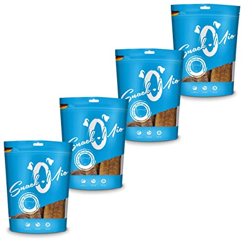 SnackOMio knusprige Rindergaumenhaut 4x350g, 1er Pack (1 x 1.55 kilograms) von SNACKOMIO