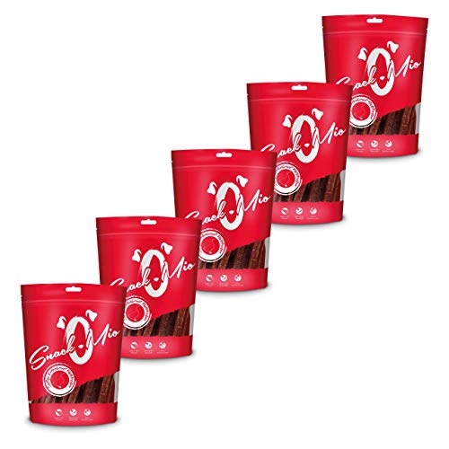 SnackOMio saftige Entenbrust Filetstreifen Premium Kausnack für Hunde, 5x500 g, 1er Pack (1 x 2.5 kilograms) von SNACKOMIO