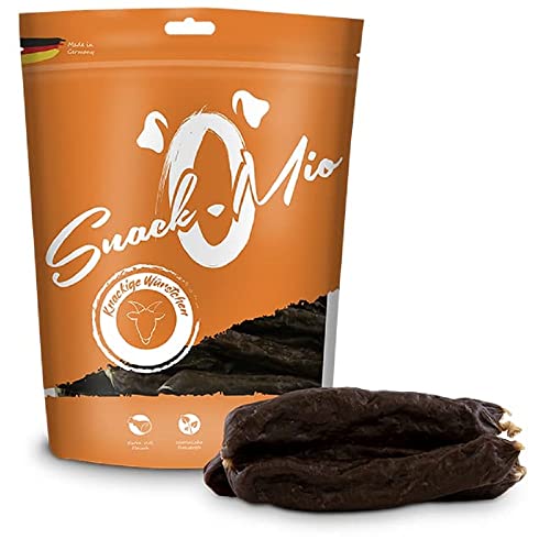 SnackOMio – Premium Hundesnack – knackige Würstchen von der Ziege, getreidefrei, 1er Pack (1 x 175g) von SNACKOMIO